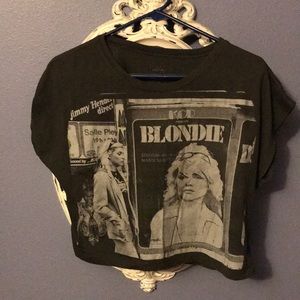 Blonde/Debbie Harry cropped muscle tank